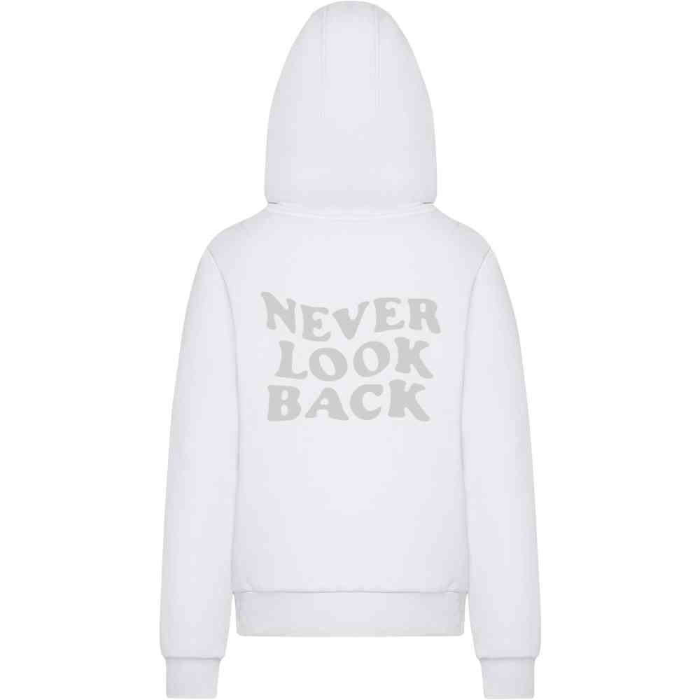 Miss Tee - Never Look Back Fluffy Hoodie/trui - Wit